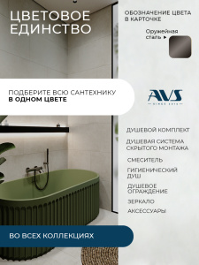 Полка AVS Кори, 25 см, оружейная сталь
