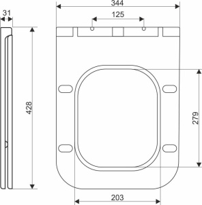 Крышка-сиденье AVS 6103 с микролифтом быстросъемное, белое