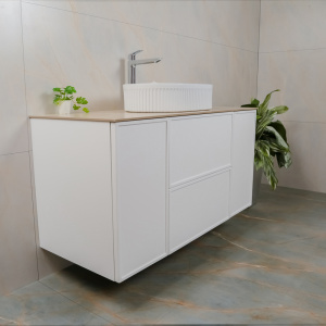 Тумба с раковиной AVS Палитра 120 (50x32) белая, 2 ящика и 2 дверки