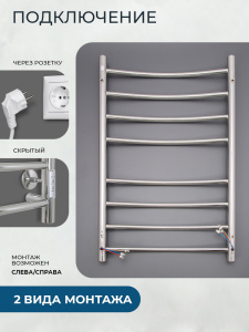 Полотенцесушитель электрический AVS Блюз 50x80 хром