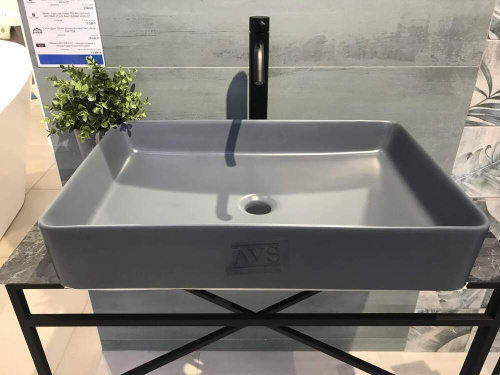 Раковина AVS AVS-82174-MDG 60х40,5 серая