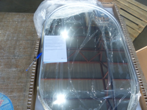 Зеркало с подсветкой AVS Эллипс 60x100 см, антипар, оружейная сталь 829-AG-6010GM/LED/S/A3-6 Уценка 40% /1