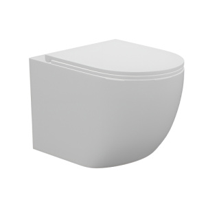 Унитаз подвесной AVS Сфера безободковый смыв Торнадо-2 белый, сиденье микролифт