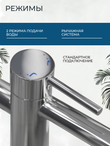Смеситель для ванны с душем AVS Слиммер напольный, хром