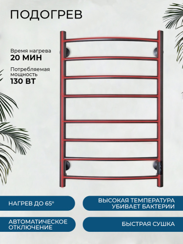 Полотенцесушитель электрический AVS Блюз 50x80 черный матовый