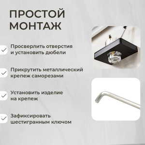 Стакан подвесной AVS Бишоп, черный матовый