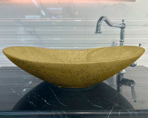 Раковина AVS Одиллия 62x36 золото 813-0231-62Gold (УЦЕНКА 30%)
