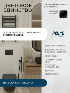 Полка угловая AVS Кори, 20х20 см, черный матовый